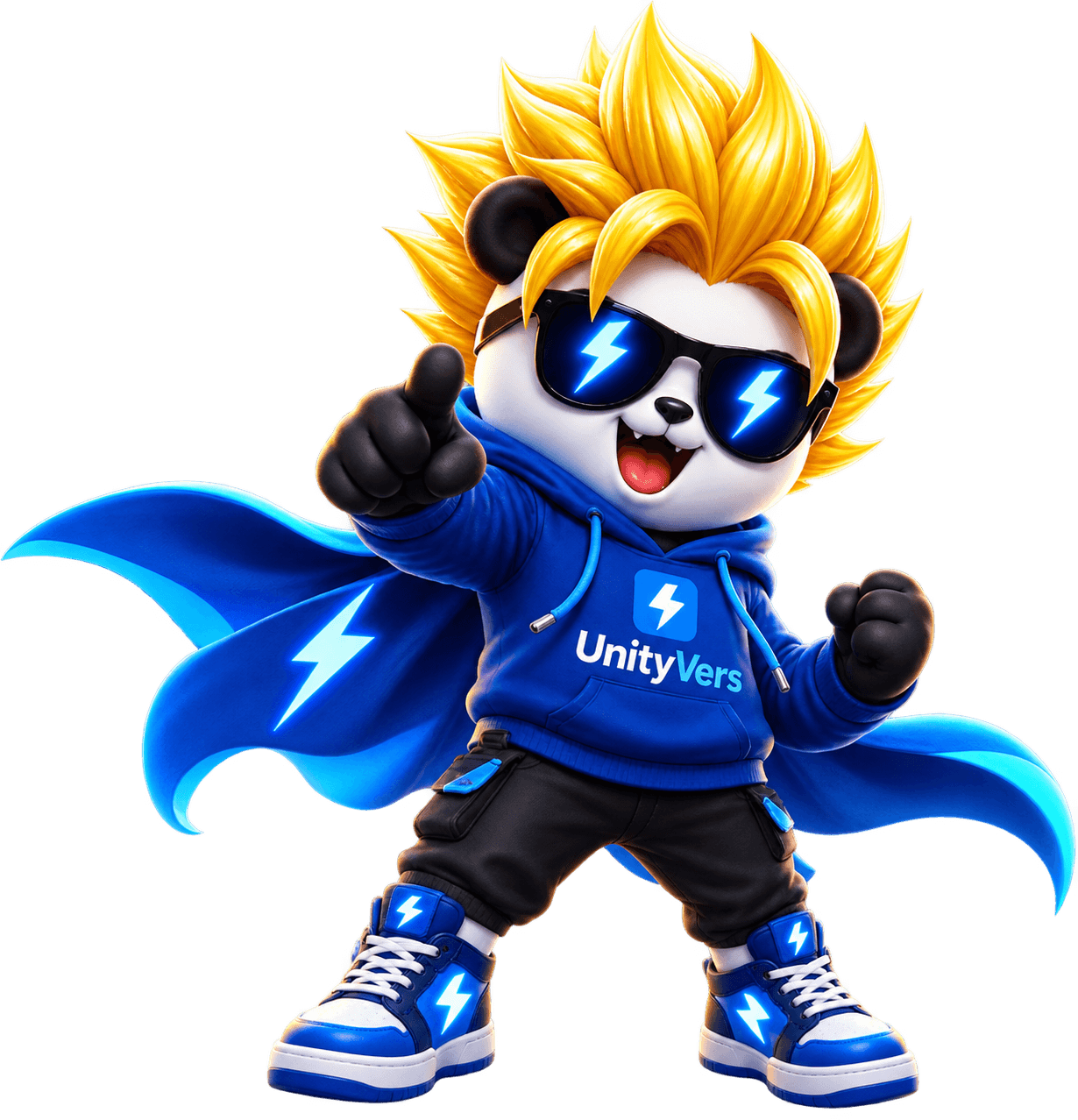 UnityVers mascot giving a confident thumbs up
